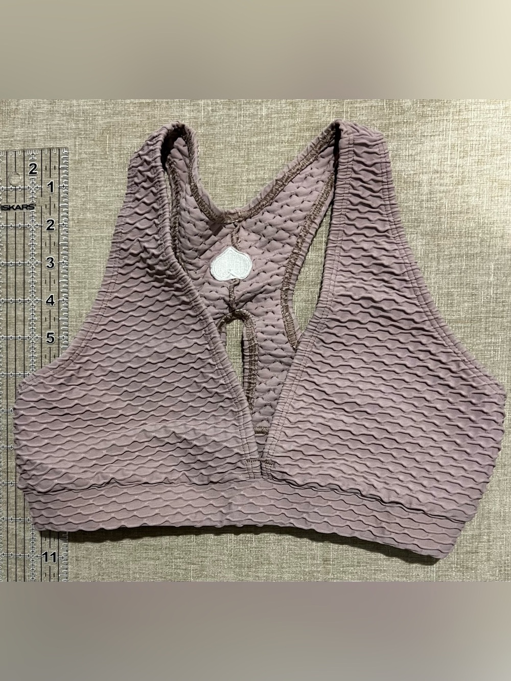 Booty By Brabants - CrocoSkin Plunge Front Racerback Bralette - Mauve